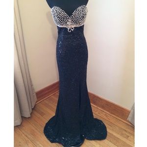 Claire’s Collection black sequin gown